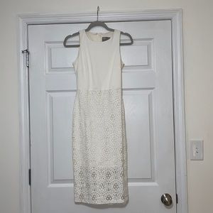 White midi dress